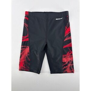 Sporti Boys Red Swirl Jammer Swimsuit Black Red Size 28 NWT Lycra Xtra Life NWT